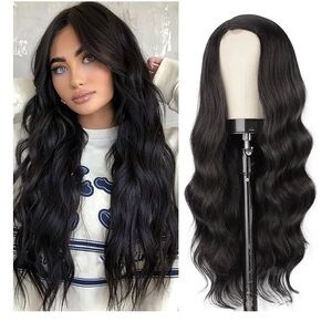 Luxurious Black Wavy Hair Wig 24"